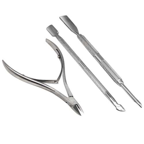 Trixes 3pc Clipper & Cuticle Tool Set | Mini Nail Care Kit 1