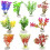 Digiflex 10pc Mixed Aquarium Plants | Plastic Fish Tank Plants 2