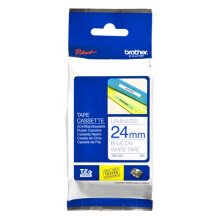 Cinta de etiquetadora laminada BROTHER P-TOUCH TZE-253 - 24mm - Azul sobre blanco