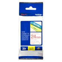 Etiqueta de cinta BROTHER P-TOUCH TZE-252 - 24mm - Rojo sobre blanco