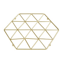 Vertex Gold Trivet | Geometric Gold-Tone Pan Rest