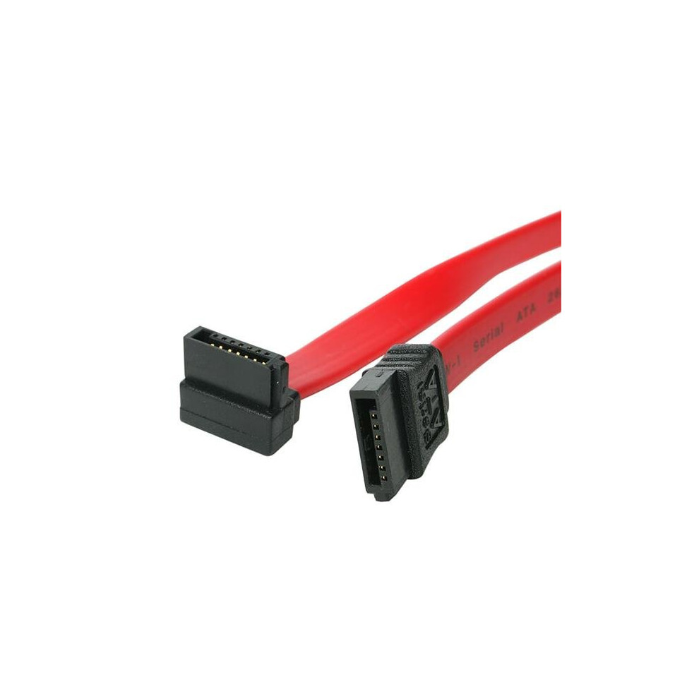 Startech.com 18In Sata To Right Angle Sata Serial Ata Cable Sata Cable