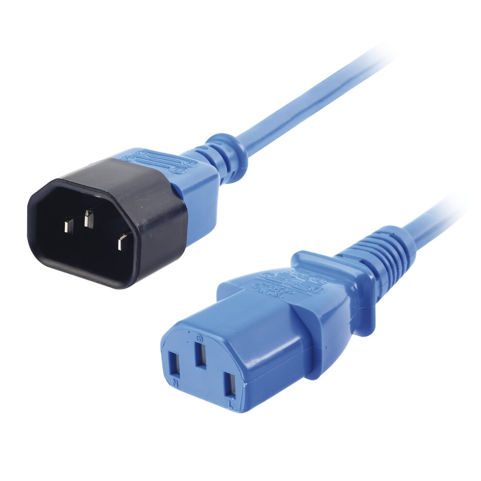Lindy 30472 2M C13 Coupler C14 Coupler Power Cable Blue 4002888304726