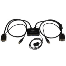 Commutateur KVM USB VGA à 2 ports - STARTECH - Switch KVM - Alimenté par USB - Noir