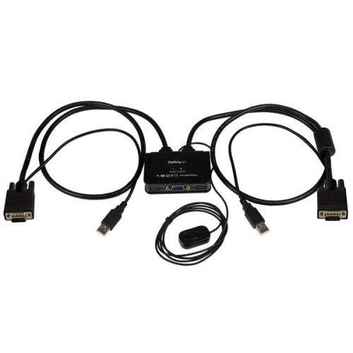StarTech.com 2-poorts USB VGA KVM-switch - STARTECH - KVM-switch - Voeding via USB - Zwart