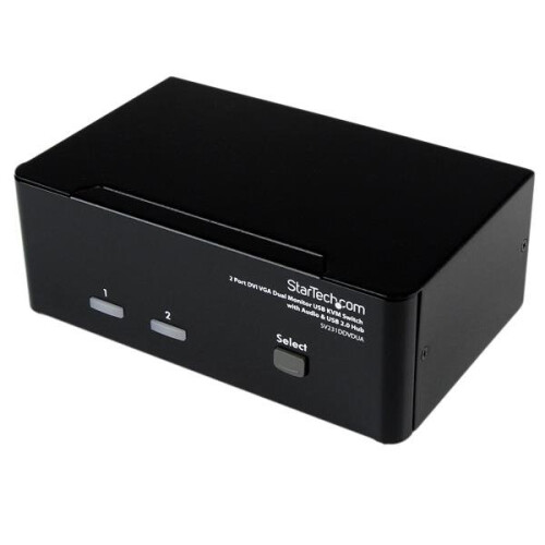 StarTech.com Switch KVM USB DVI VGA de 2 portas com áudio - STARTECH