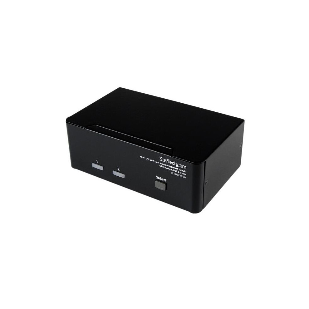 StarTech.com 2 Port DVI VGA Dual Monitor KVM Switch USB with Audio & USB 2.0 Hub KVM switch