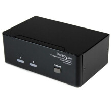 STARTECH KVM-kytkin USB ja kaksois-DVI 2-porttinen audiolla ja USB 2.0 -hubilla - Näppäimistön ja hiiren näyttökytkin
