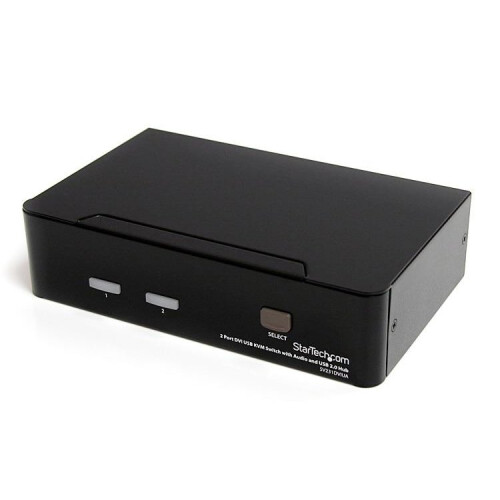 StarTech.com Interruttore KVM USB DVI STARTECH - 2 porte - Interruttore schermo tastiera mouse DVI con audio e hub USB 2.0