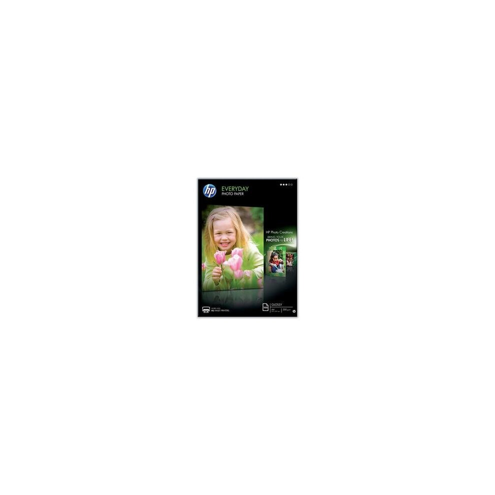 Hp Everyday Glossy Photo Paper-100 Sht/A4/210 X 297 Mm