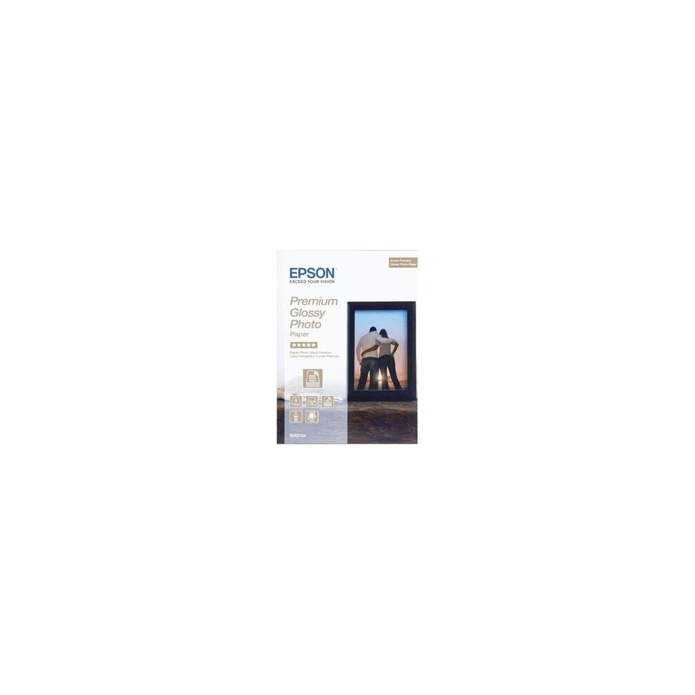 Epson Premium Glossy Photo Paper, 100 X 150 Mm, 255G/M2, 40 Sheets Photo Paper