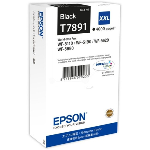 Epson Cartouche d'impression EPSON T7891 - Noir - Taille XXL - WorkForce Pro