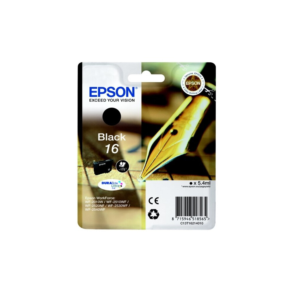 Epson C13t16214012 (16) Ink Cartridge 175 Pages, 5Ml Black - Image 14