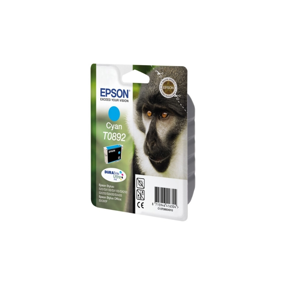 Original Epson T0892 Cyan Ink Cartridge (C13T08924011) - Image 3