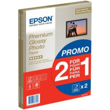 Epson Premium Glossy Photo Paper - 2 for 1), DIN A4, 255g/m2, 30 Sheets photo paper