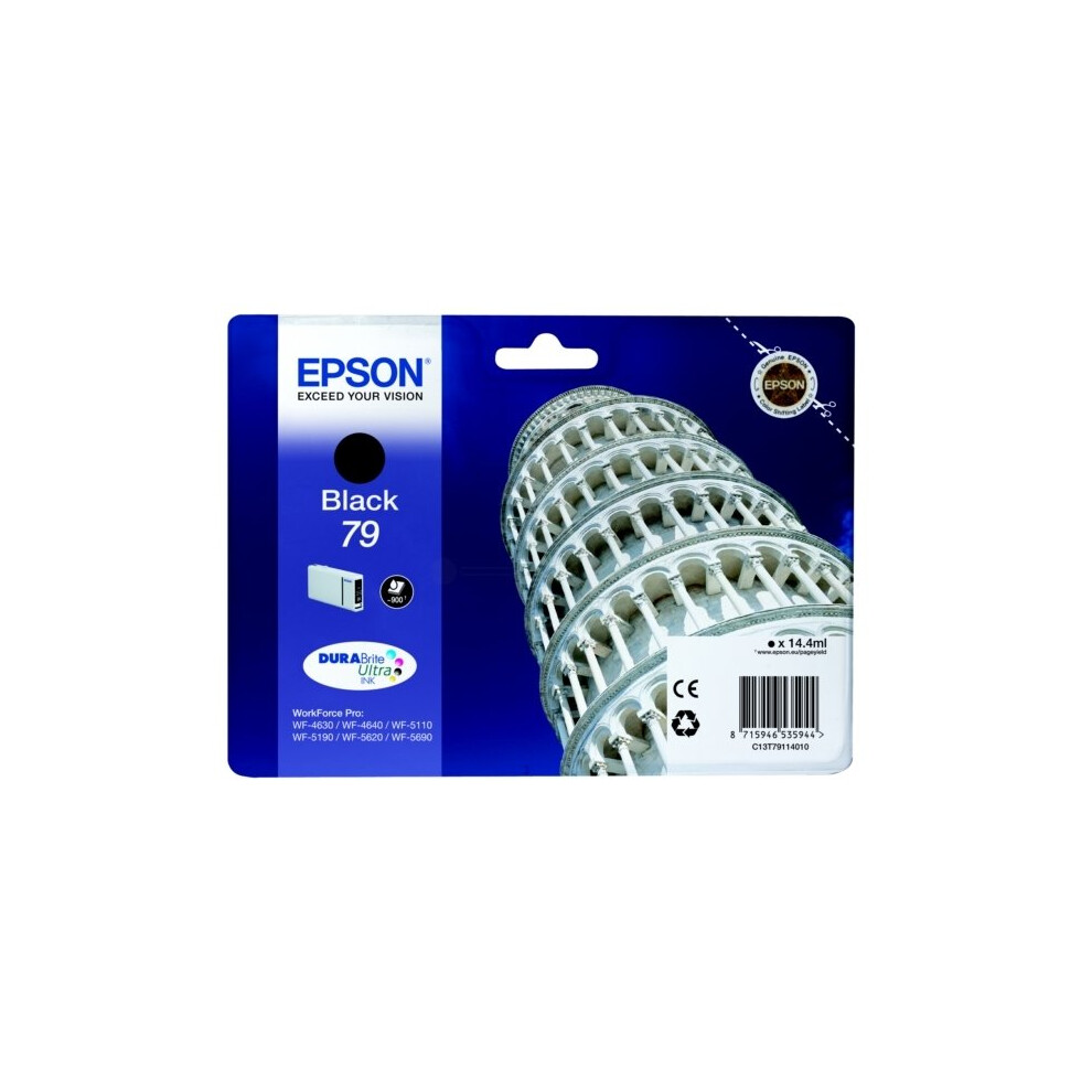 Epson C13t79114010 (79) Ink Cartridge Black, 900 Pages, 14Ml