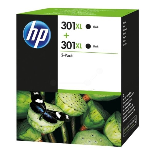 HP D8J45AE (301XL) Printhead black, 480 pages, 8ml, Pack qty 2