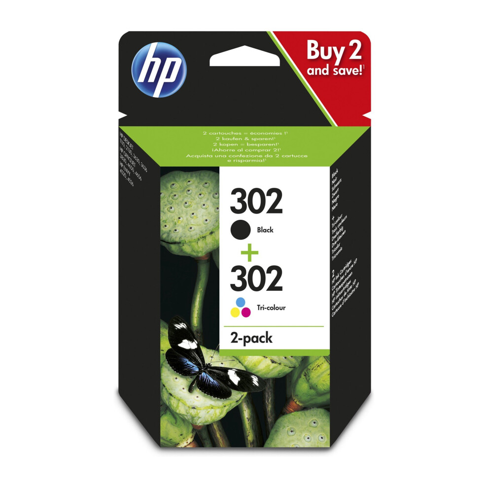 HP X4D37AE#301 (302) Ink cartridge multi pack, 165 pages, Pack qty 2