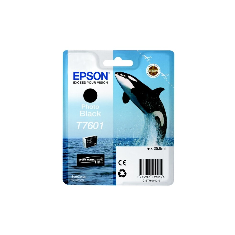 Epson C13T76014010 (T7601) Ink cartridge bright black, 26ml