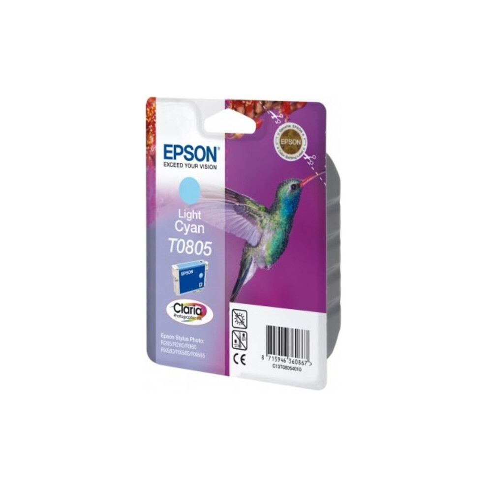 Epson Lightcyan T0805 Light Cyan Original Ink Cartridge (Hummingbird) (T080540) - Image 12