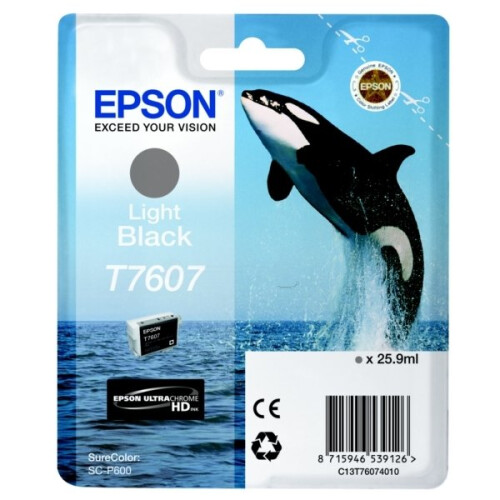 Epson EPSON Tintenpatrone T7607 Hell Schwarz - Orca (C13T76074010)