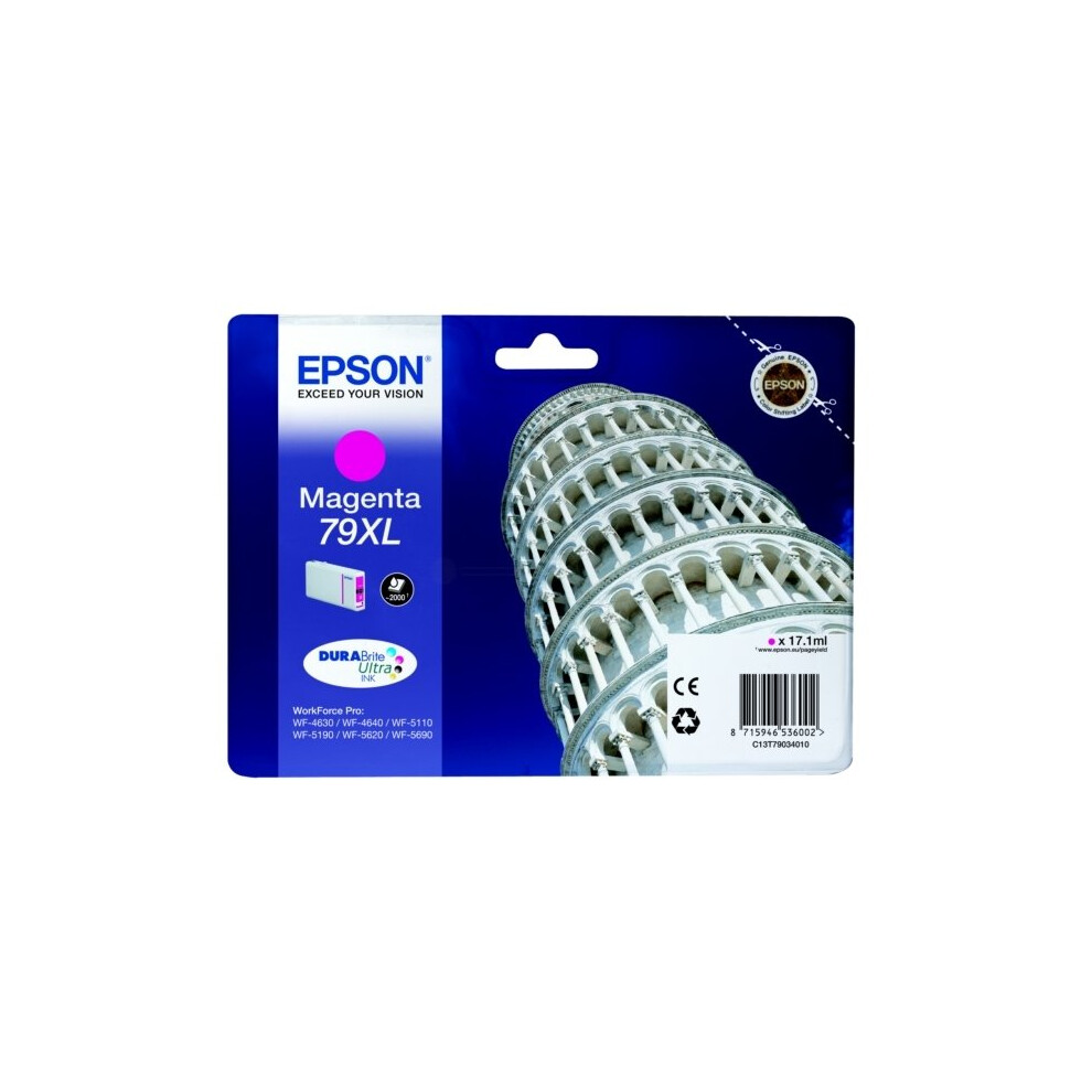 Epson C13t79034010 (79Xl) Ink Cartridge Magenta, 2K Pages, 17Ml Pink