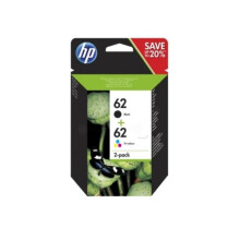 Cartucho de tinta original HP 62 preto e tricolor (N9J71AE) para Officejet Mobile 250, Envy 5540/5640/7640