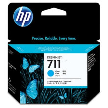 Cartouche d'encre HP 711 - Pack de 3 - Cyan