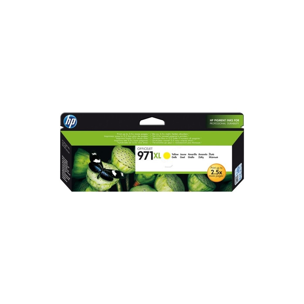 Hp Cn628ae (971Xl) Ink Cartridge 6.6K Pages, 83Ml Yellow 886112877422