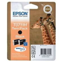 Epson Twinpack Ink cartridge Black T0711H, twin pack T0711H DURABrite Ultra Ink