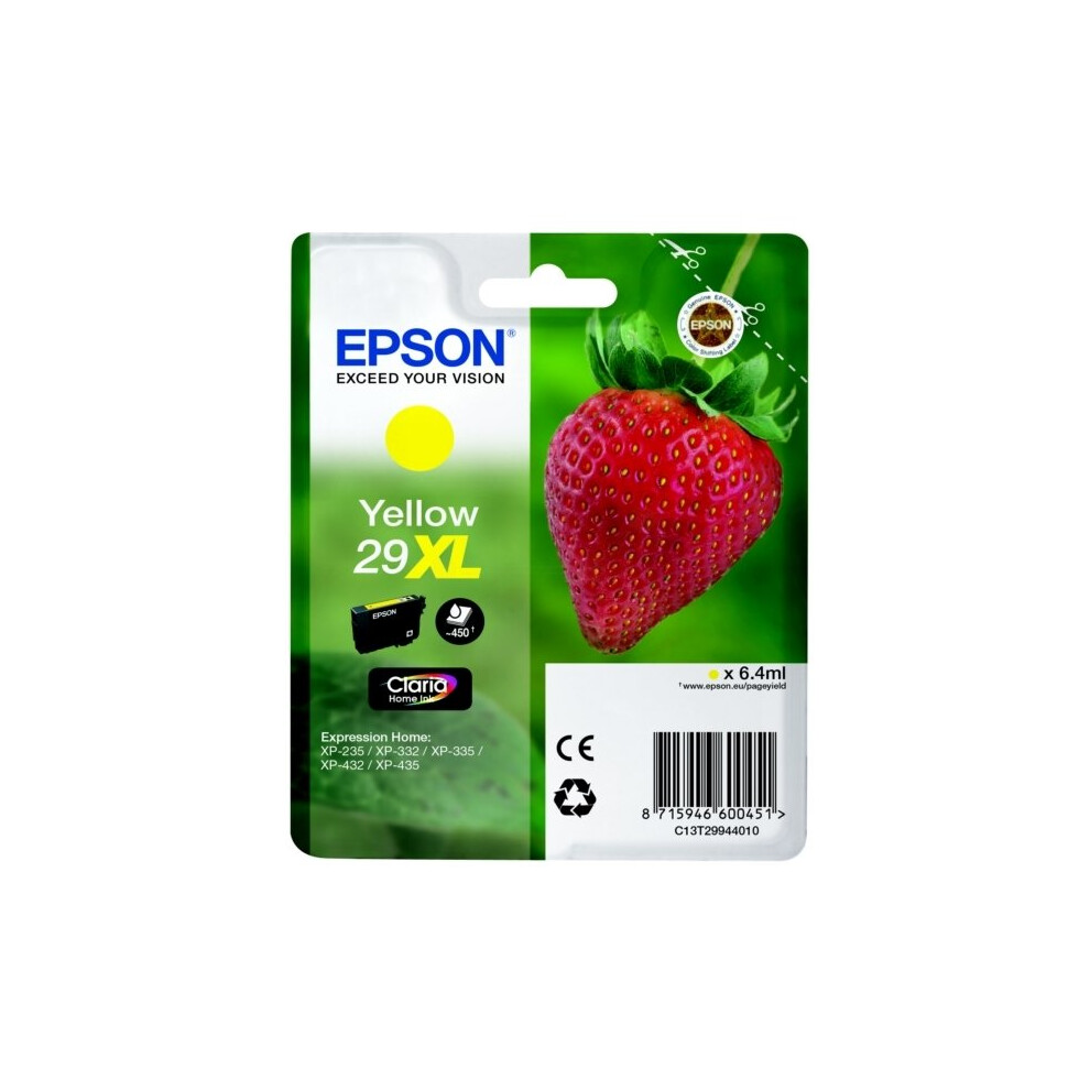 Epson C13T29944012 (29XL) Ink cartridge yellow, 450 pages, 6ml