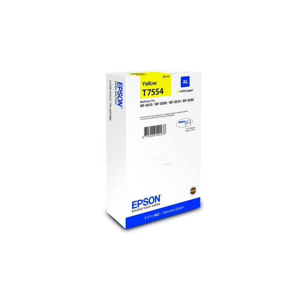 Epson C13T755440 (T7554) Ink cartridge yellow, 4K pages, 39ml