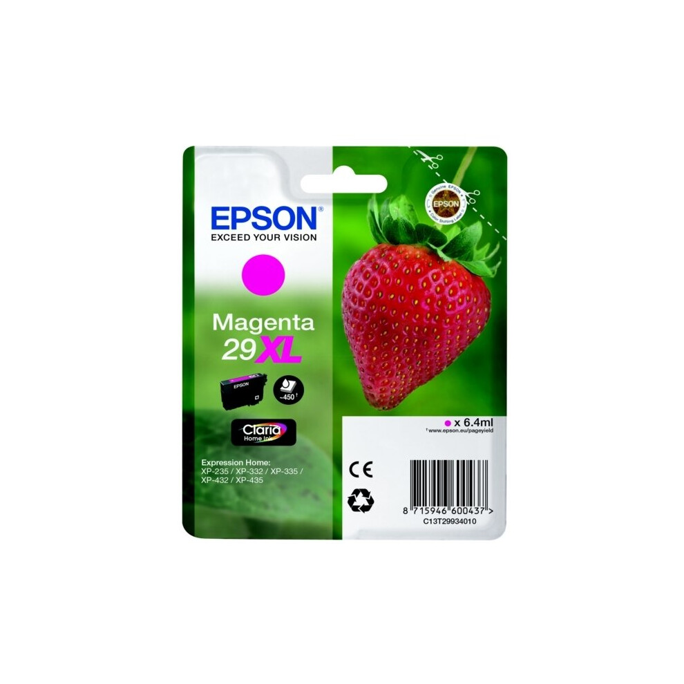 Epson C13T29934012 (29XL) Ink cartridge magenta, 450 pages, 6ml