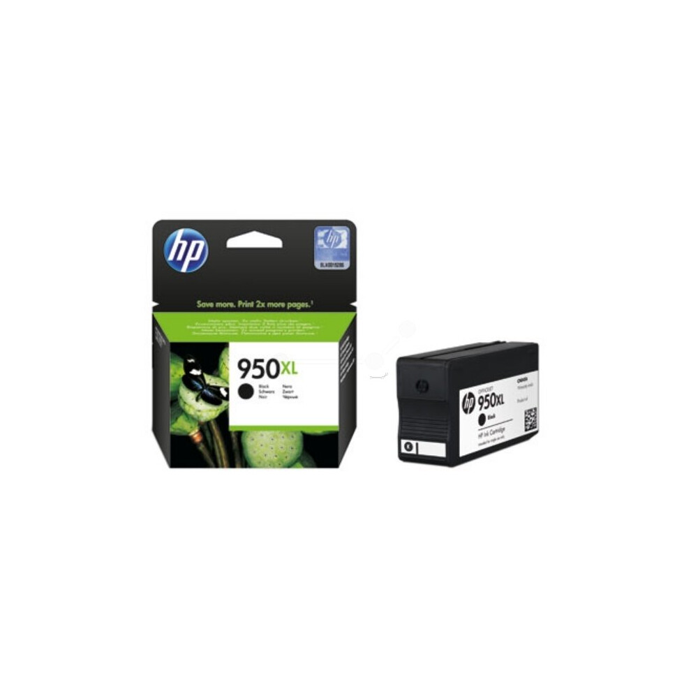 HP CN045AE 950XL Black Ink Cartridge - 2,300-Page Yield, 53ml - For OfficeJet Pro 8100/8600 Series