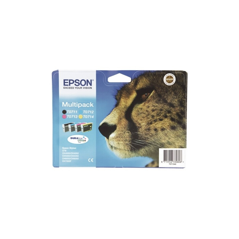 Epson C13t07154511 (T0715) Ink Cartridge Multi Pack, 7,4Ml+3X5,5Ml, Pack Qty 4 - Image 7