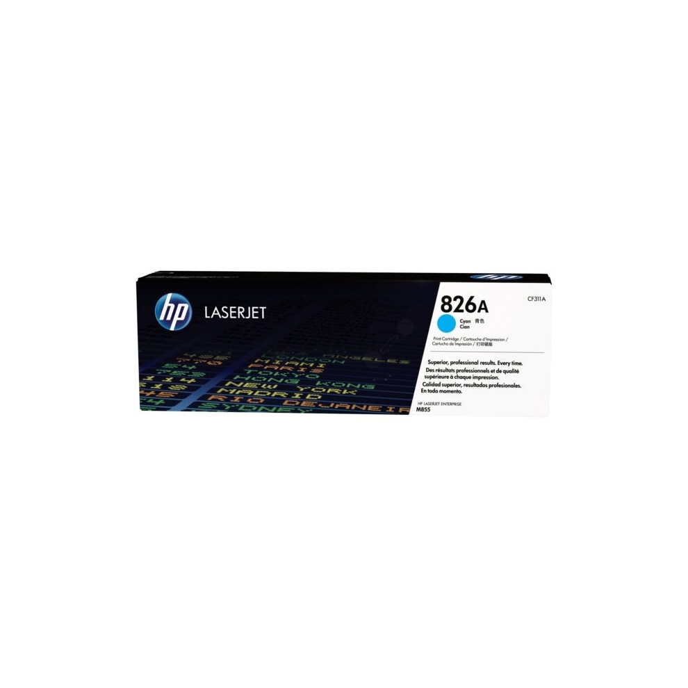 HP 826A Original LaserJet Toner Cartridge Cyan CF311A