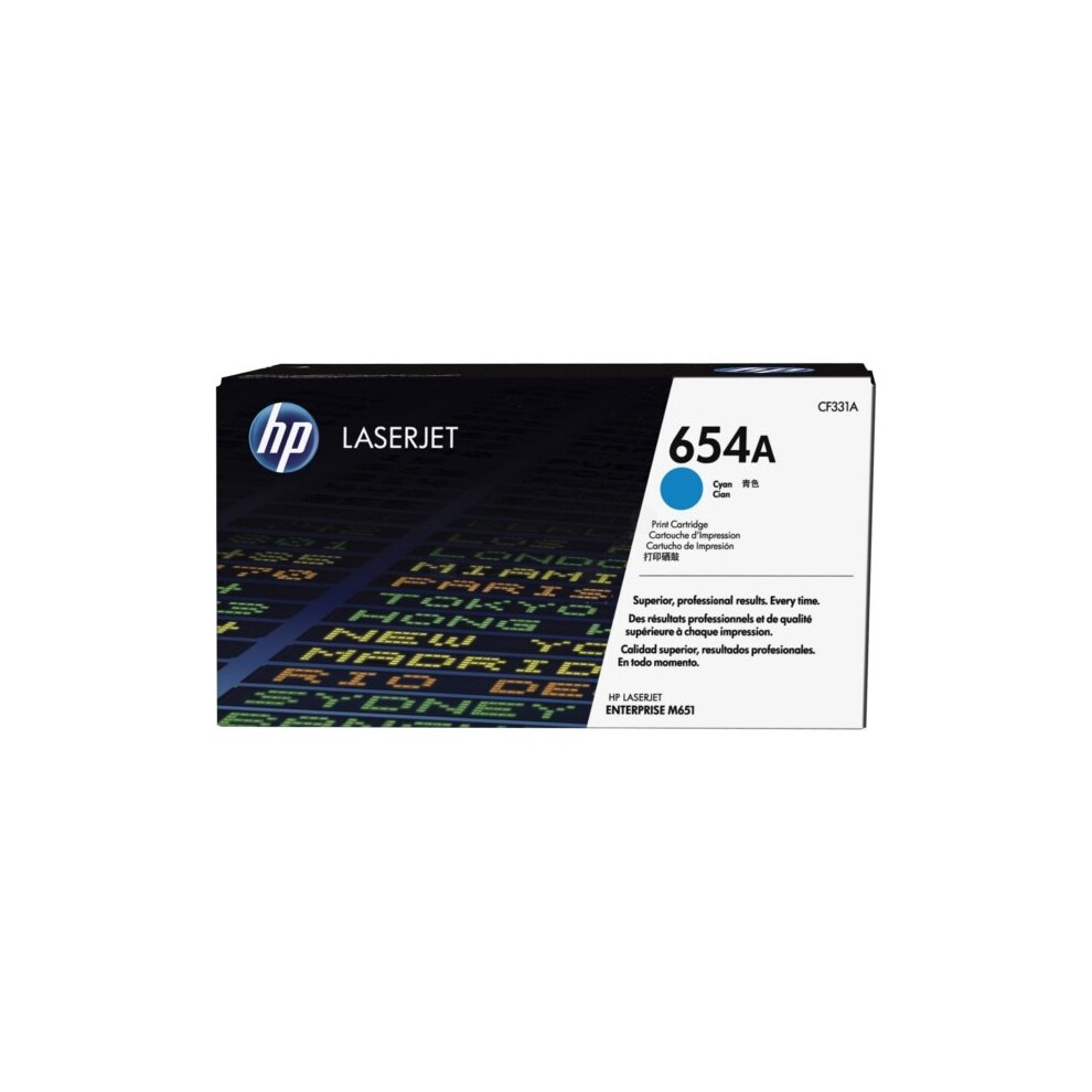 Hp Cf331a (654A) Toner Cyan, 15K Pages Blue 886112501181