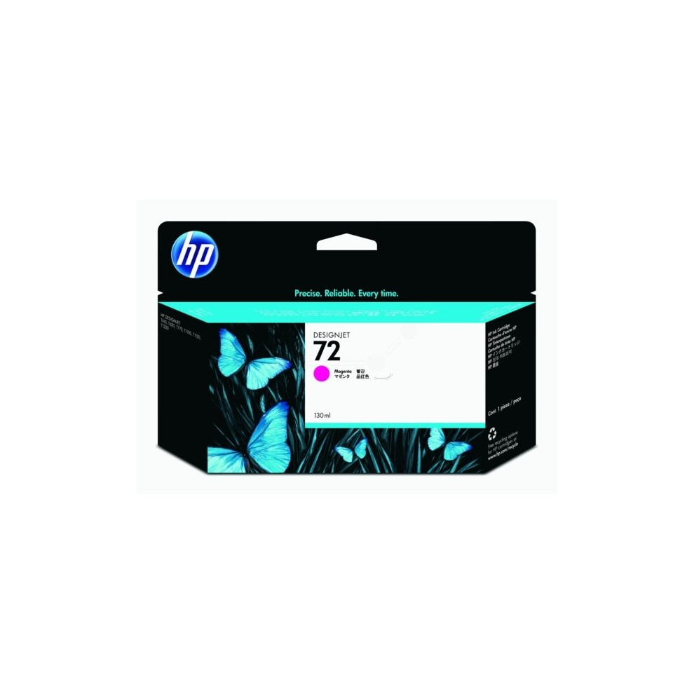 Hp C9372a (72) Ink Cartridge Magenta, 130Ml Pink 808736779807