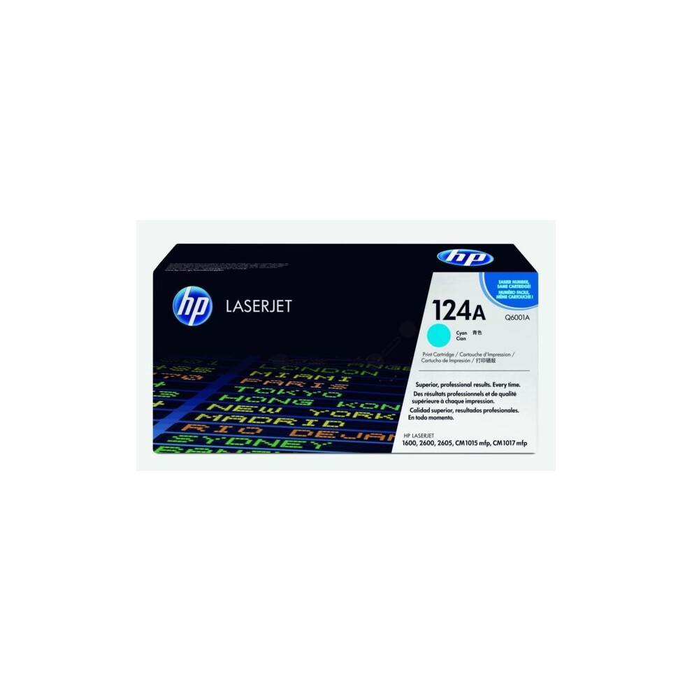 Hp Q6001a (124A) Toner Cyan, 2K Pages @ 5% Coverage Blue