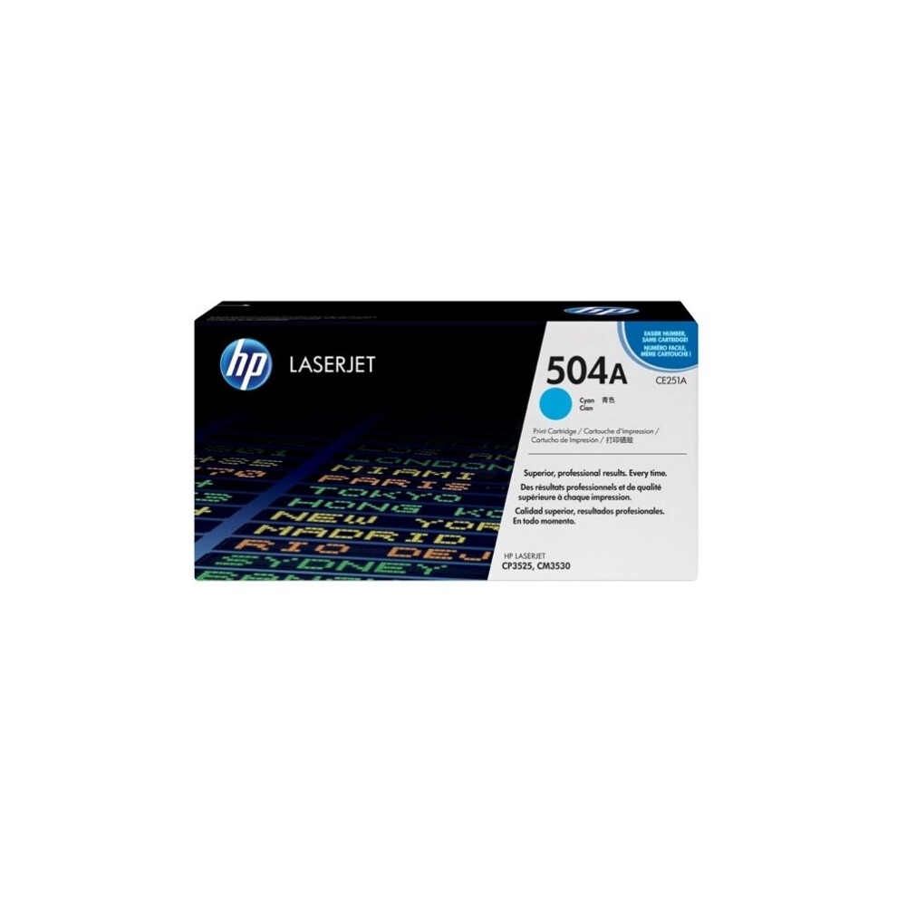 Hp Ce251a (504A) Toner Cyan, 7K Pages Blue