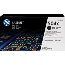Cartouche de toner HP 504X Colour LaserJet original - Haute Capacité - 2 x 10.500 pages - Pack de 2 - Noir