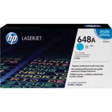Cartucho de Tóner Cian HP 648A | Compatible con HP Color LaserJet CP4025, CP4525 | CE261A