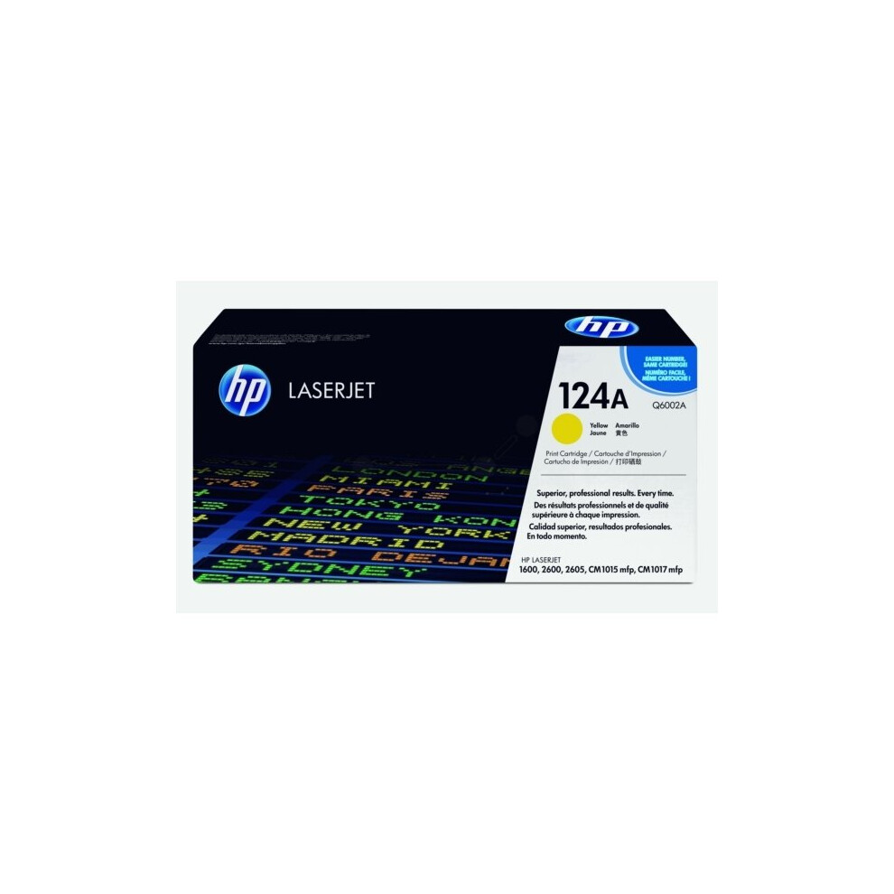 Hp Q6002a (124A) Toner 2K Pages @ 5% Coverage Yellow