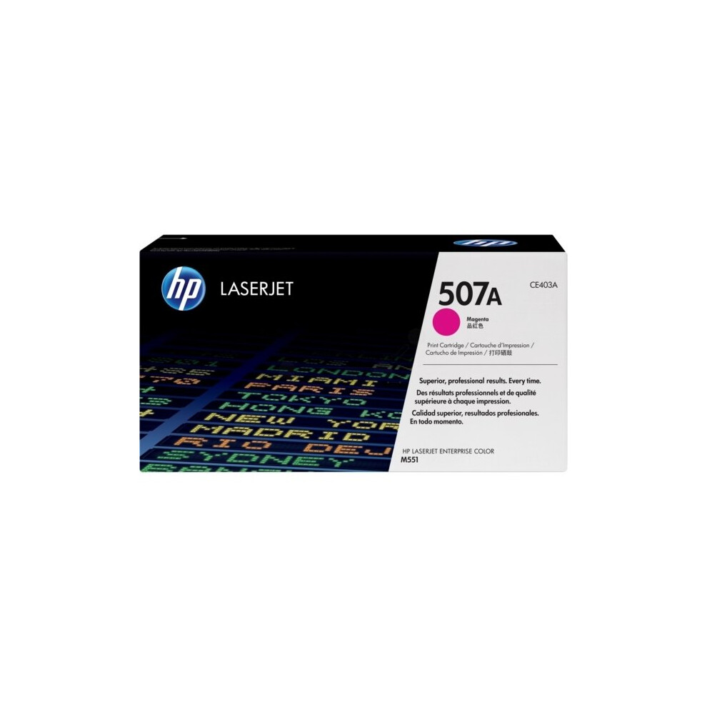 Hp Ce403a (507A) Toner Magenta, 6K Pages Pink