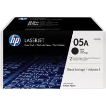 HP 05A Zwart Toner Cartridges (2-pack) | Geschikt voor HP LaserJet P2035, P2055 Series | CE505D