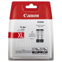 Canon 0318C007 (570 PGBKXL) Ink cartridge black, 1000 pages, 22ml, Pack qty 2