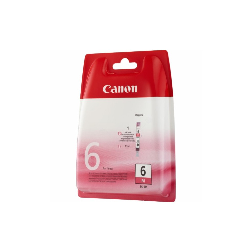 Canon 4707A002 (Bci-6 M) Ink Cartridge Magenta, 280 Pages, 13Ml Pink