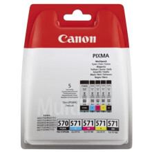 Canon 0372C004 (570 571) Ink cartridge multi pack, 15ml + 4x7ml, Pack qty 5