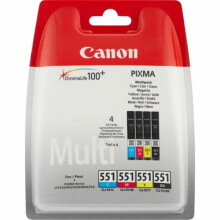 Canon 6509B009 (551) Ink cartridge multi pack, 4x7ml, Pack qty 4