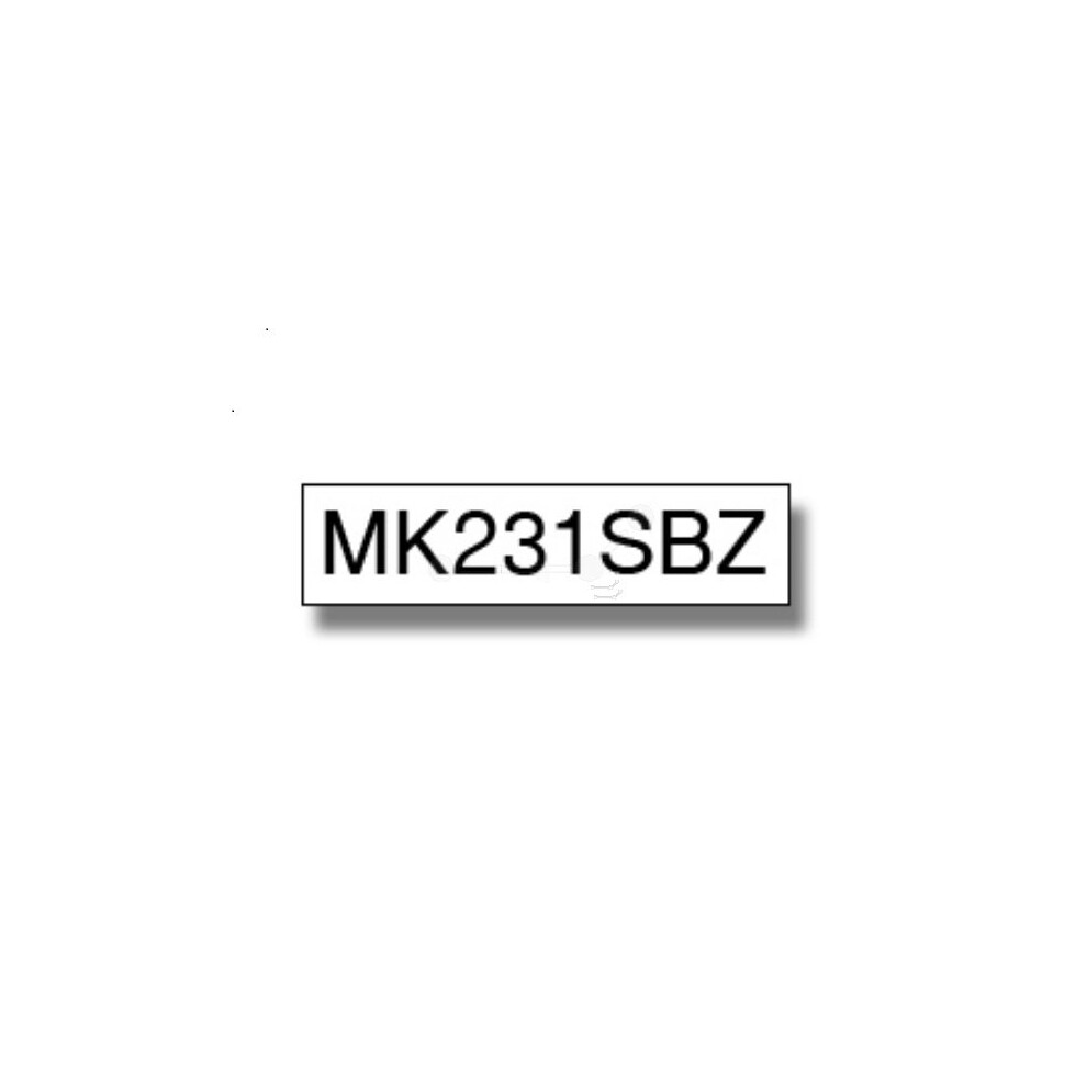 Brother MK-231SBZ P-Touch Ribbon, 12mm x 4m